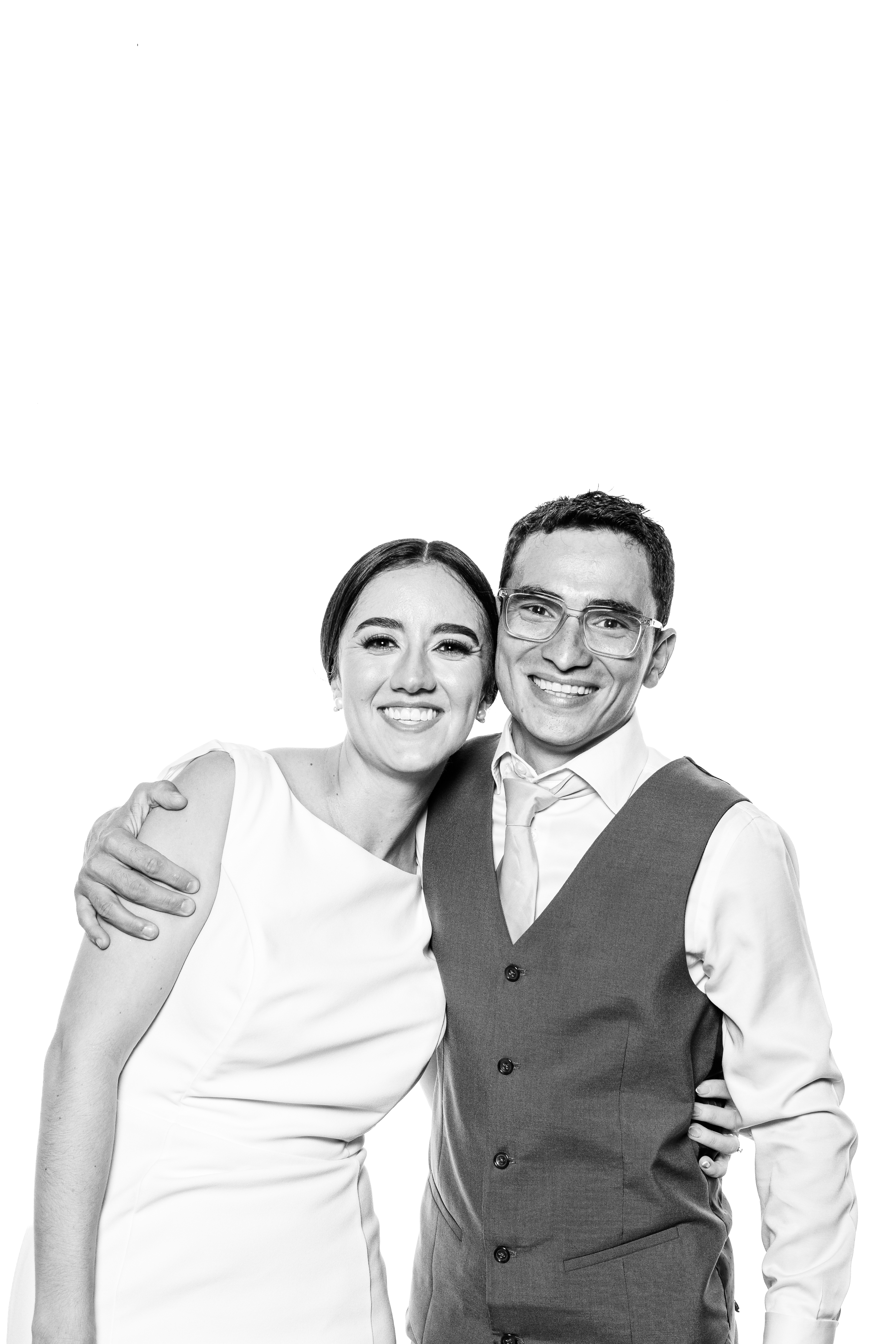 Retrato de boda en blanco y negro — Estación de Retratos Monochrome CR, Costa Rica