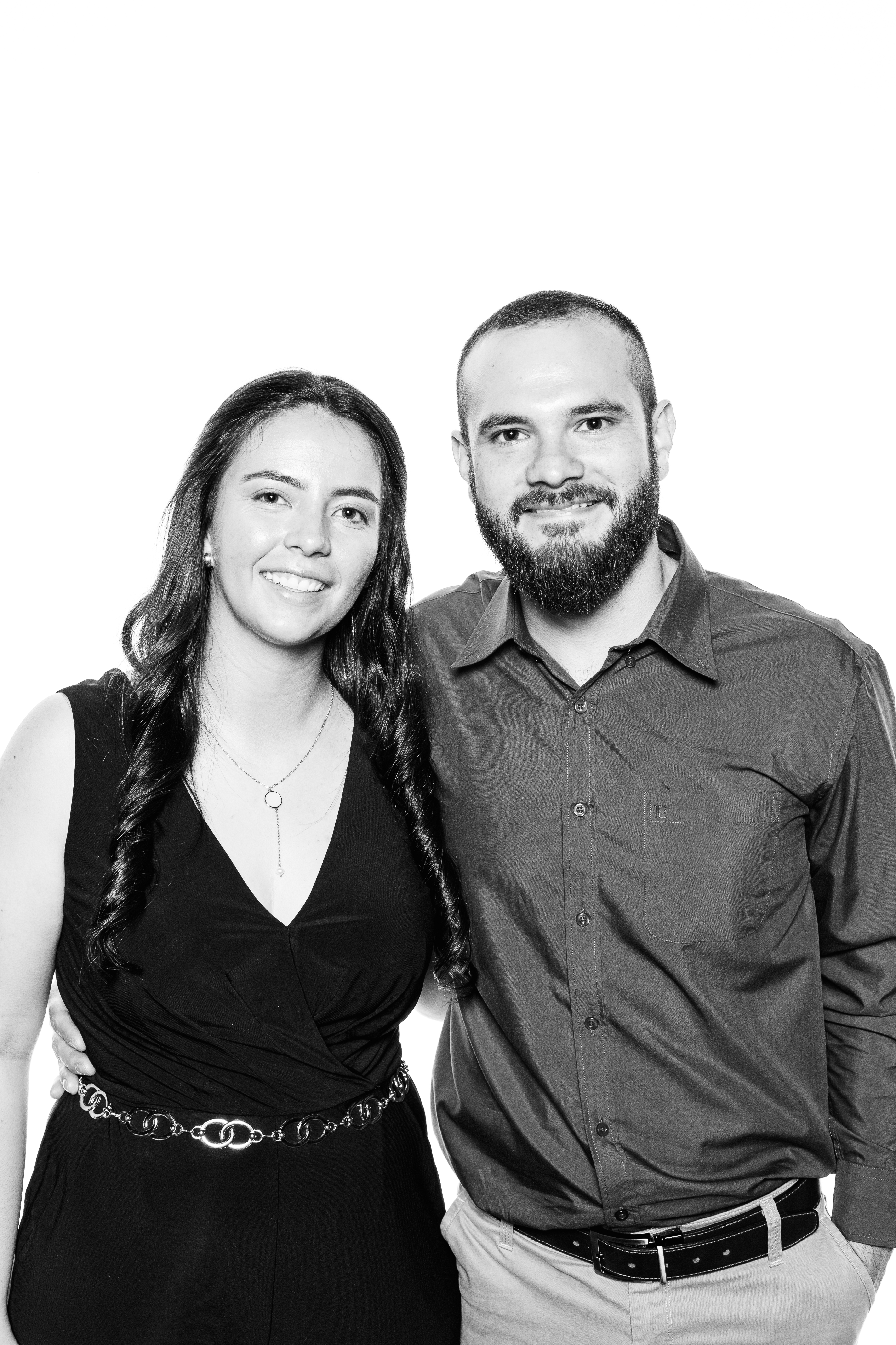 Retrato de boda en blanco y negro — Estación de Retratos Monochrome CR, Costa Rica
